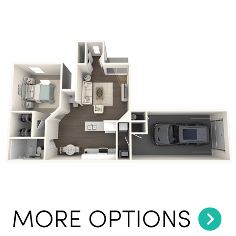 Floor plan for 1 bed, 1 bath, 910 sqft